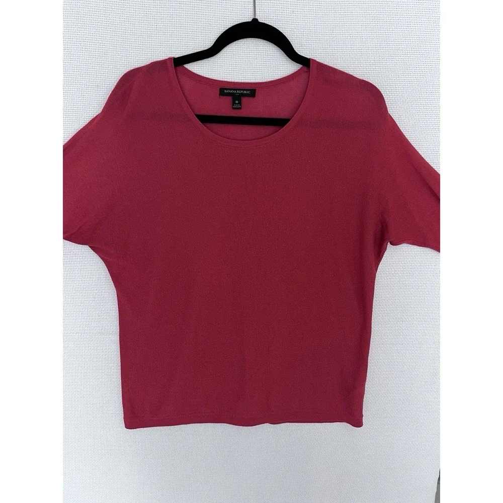 Banana Republic Soft Viscose Blend Long‎ Sleeve Raglan Sweater Size Medium